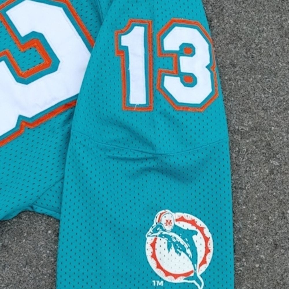 Vtg 90s NFL Miami Dolphins Dan Marino #13 Mesh Ravens Made in Canada Jersey L - Picture 7 of 10